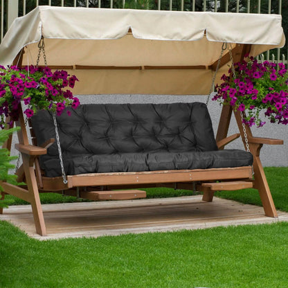 2-3 Seater Swing Cushion Replacement Swing Beach Pads with Backrest 8-Tie Straps - A-1 Thread Vault