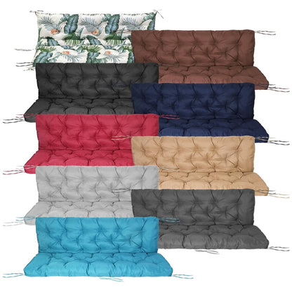 2-3 Seater Swing Cushion Replacement Swing Beach Pads with Backrest 8-Tie Straps - A-1 Thread Vault