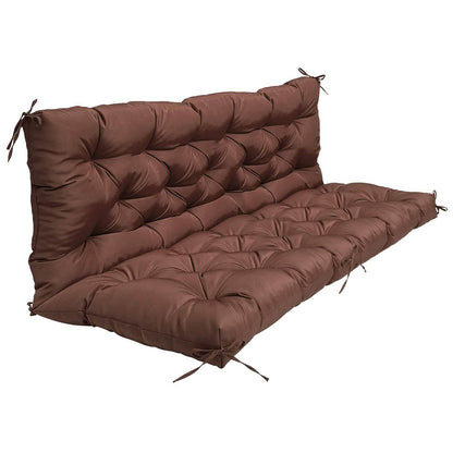2-3 Seater Swing Cushion Replacement Swing Beach Pads with Backrest 8-Tie Straps - A-1 Thread Vault