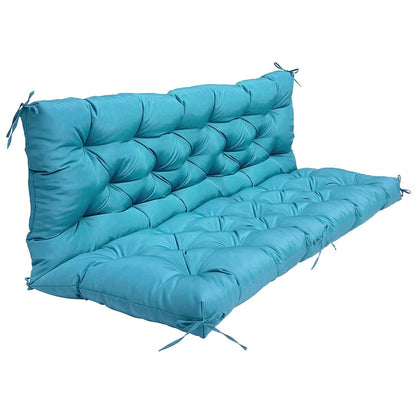 2-3 Seater Swing Cushion Replacement Swing Beach Pads with Backrest 8-Tie Straps - A-1 Thread Vault