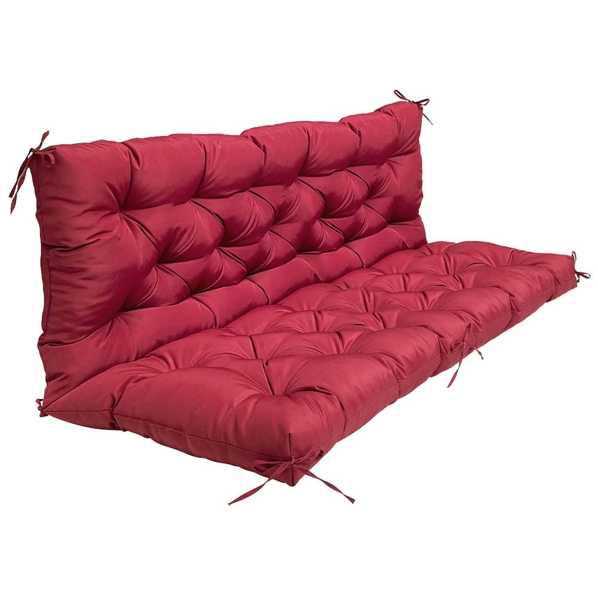 2-3 Seater Swing Cushion Replacement Swing Beach Pads with Backrest 8-Tie Straps - A-1 Thread Vault