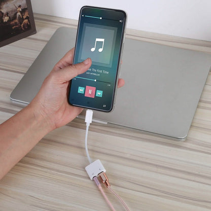 2-in-1 3.5mm Headphone Adapter Charger Audio Splitter Dongle - A-1 Thread Vault