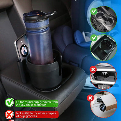 2-in-1 Car Cup Holder with Phone Holder Adjustable Base - A-1 Thread Vault