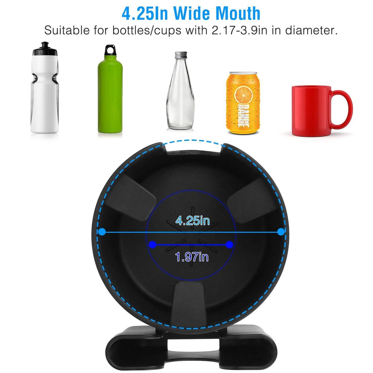 2-in-1 Car Cup Holder with Phone Holder Adjustable Base - A-1 Thread Vault
