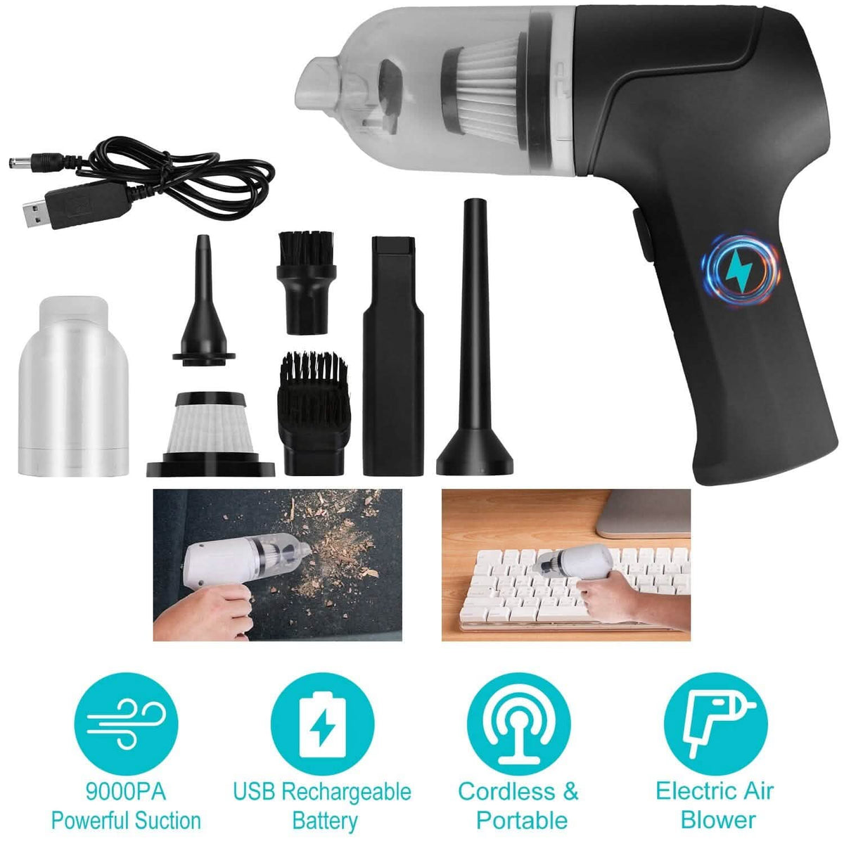 2-in-1 Cordless Vacuum Cleaner Compressed Air Duster - A-1 Thread Vault