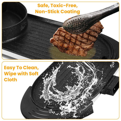 2-in-1 Electric Hot Pot with Bbq Grill Cooker 2200W - A-1 Thread Vault