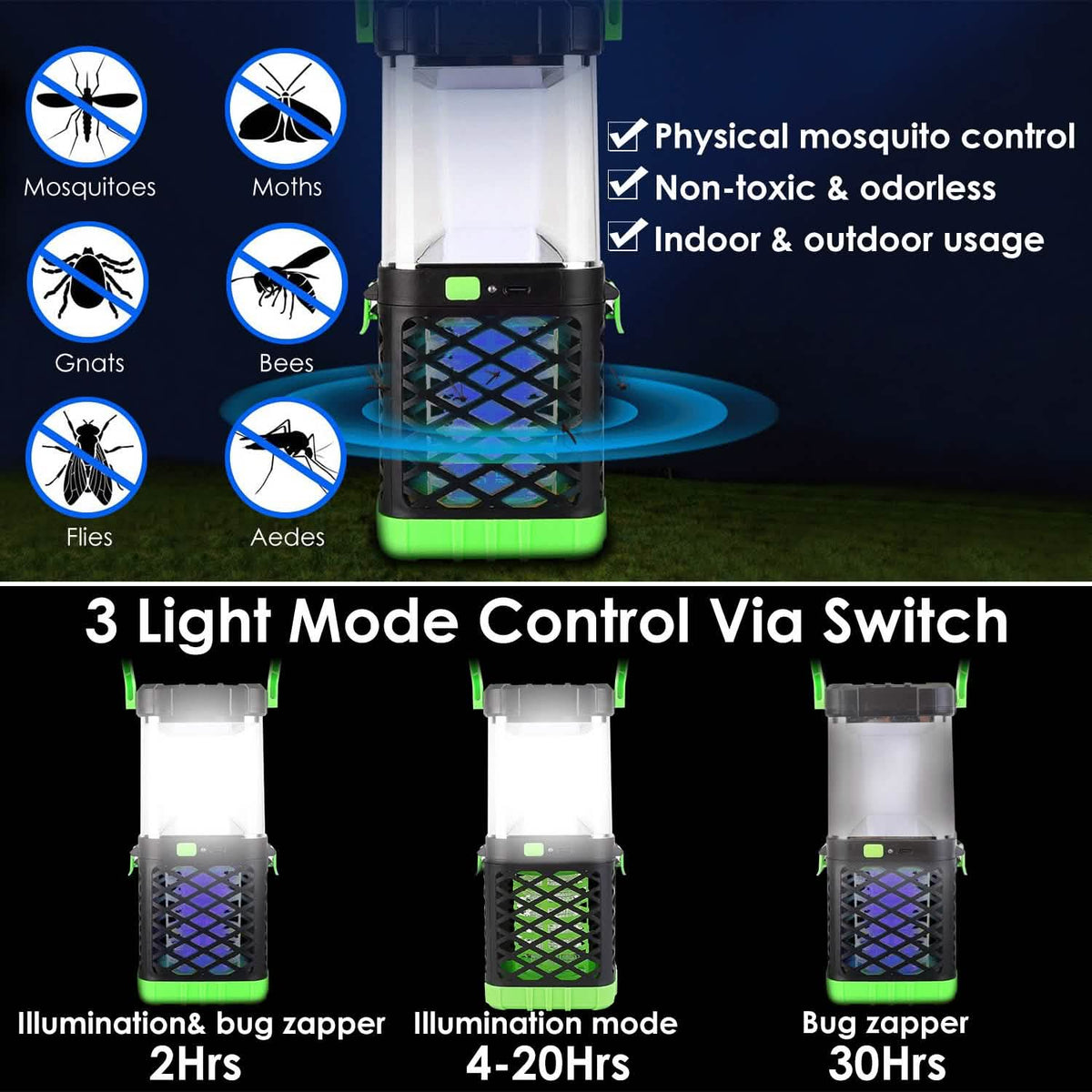 2-in-1 Electric Mosquito Killer Lamp Fly Bug Zapper - A-1 Thread Vault