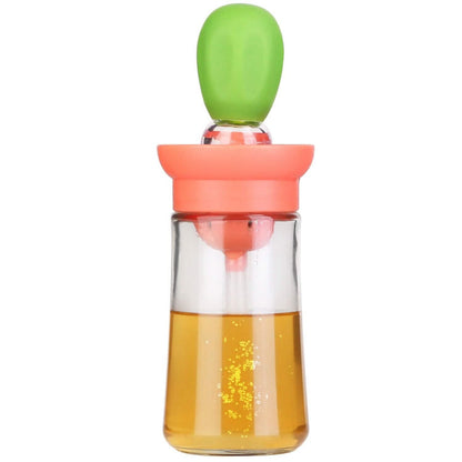 2-in-1 Glass Olive Oil Dispenser with Silicone Dropper - A-1 Thread Vault