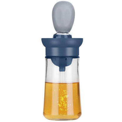 2-in-1 Glass Olive Oil Dispenser with Silicone Dropper - A-1 Thread Vault