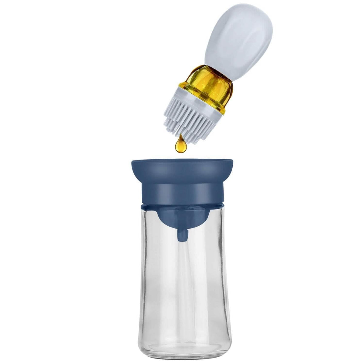 2-in-1 Glass Olive Oil Dispenser with Silicone Dropper - A-1 Thread Vault