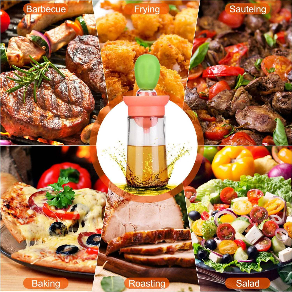 2-in-1 Glass Olive Oil Dispenser with Silicone Dropper - A-1 Thread Vault