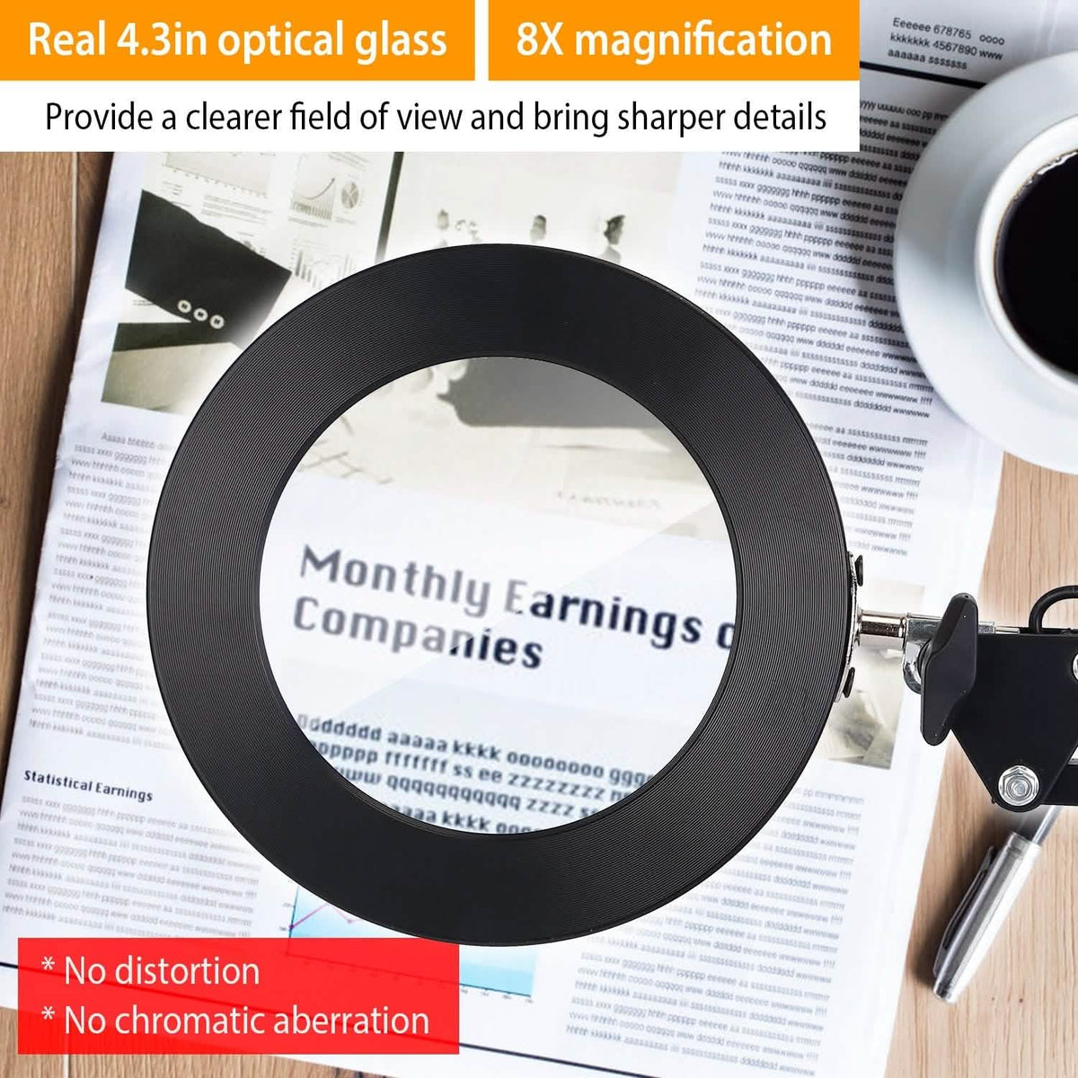 2-in-1 LED Magnifier Desk Lamp with 8x Magnifying Glass - A-1 Thread Vault