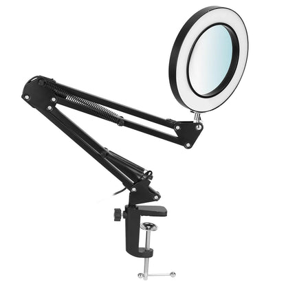 2-in-1 LED Magnifier Desk Lamp with 8x Magnifying Glass - A-1 Thread Vault
