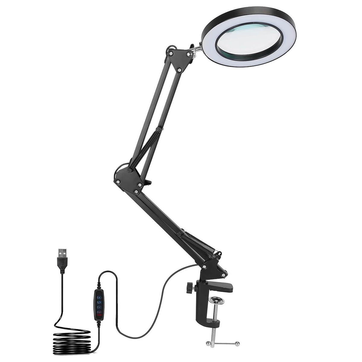 2-in-1 LED Magnifier Desk Lamp with 8x Magnifying Glass - A-1 Thread Vault
