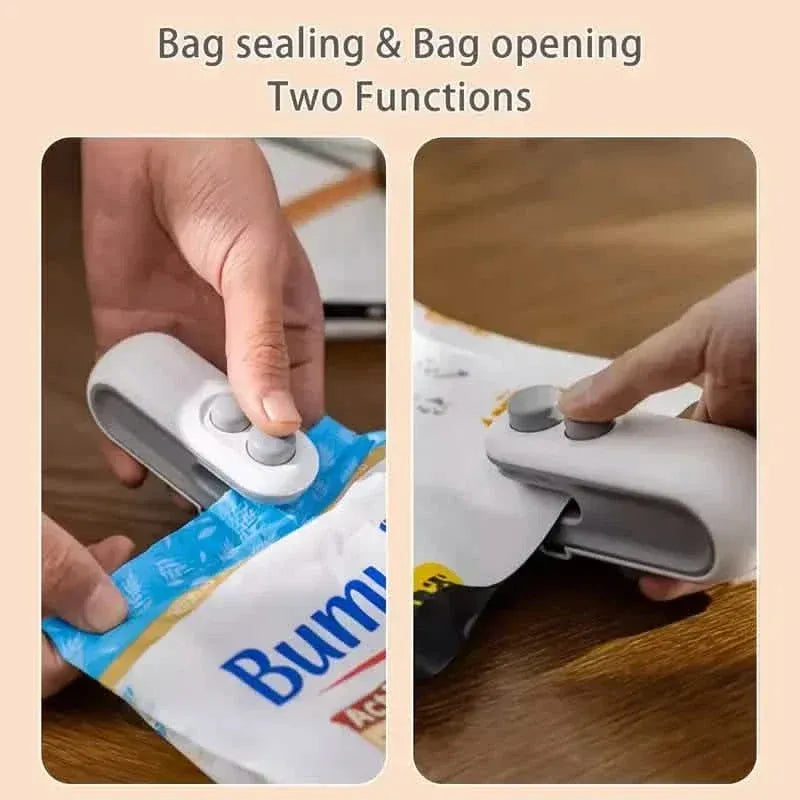 2-in-1 Mini Bag Sealer For Snacks, USB Rechargeable Plastic Heat Sealer With Cutter - A-1 Thread Vault