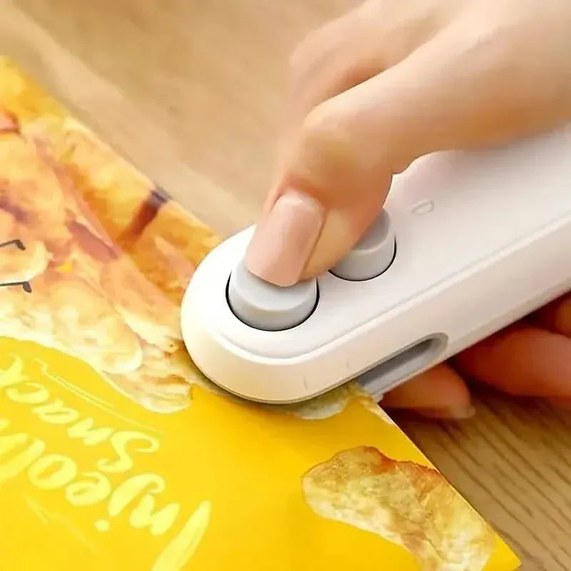2-in-1 Mini Bag Sealer For Snacks, USB Rechargeable Plastic Heat Sealer With Cutter - A-1 Thread Vault