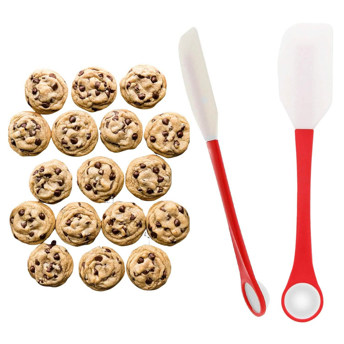 2-in-1 Silicone One Tablespoon Cookie Scoop and Spatula to Stir, Fold, Scrape - A-1 Thread Vault