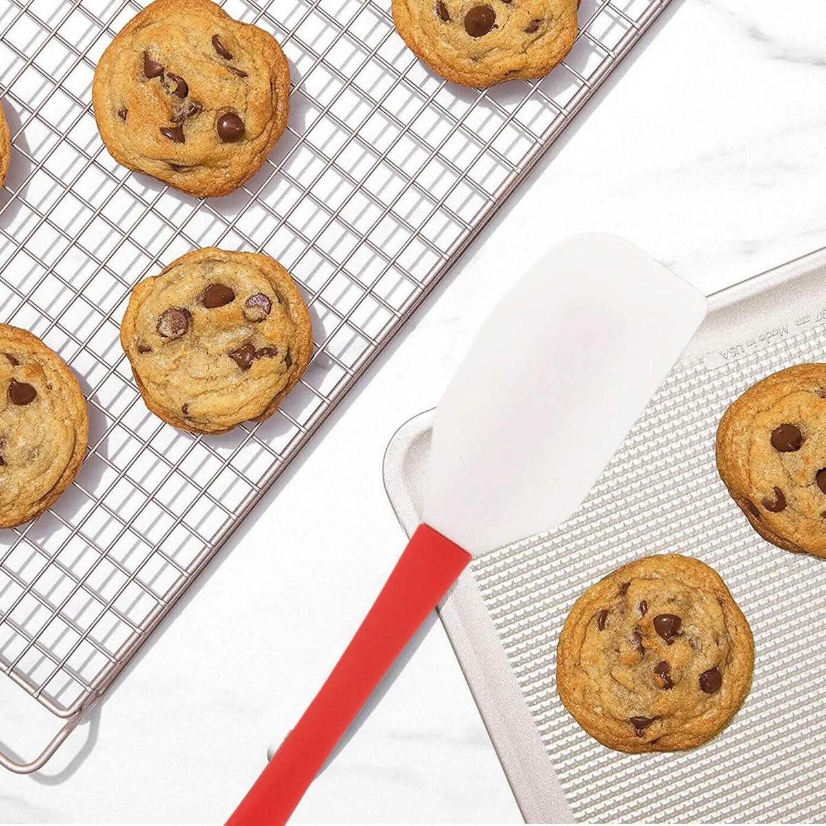 2-in-1 Silicone One Tablespoon Cookie Scoop and Spatula to Stir, Fold, Scrape - A-1 Thread Vault
