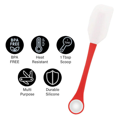 2-in-1 Silicone One Tablespoon Cookie Scoop and Spatula to Stir, Fold, Scrape - A-1 Thread Vault
