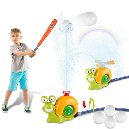 2-in-1 Snail Water Sprinkler Baseball Toy with 2 Sprinkler Nozzles - A-1 Thread Vault