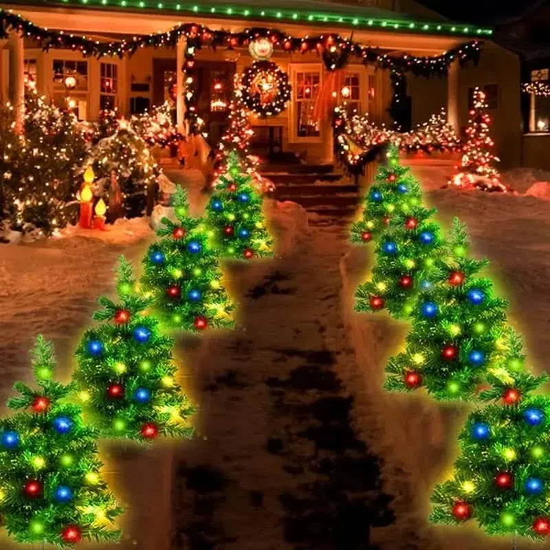 2-in-1 Solar Christmas Tree Lawn Light - A-1 Thread Vault
