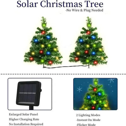 2-in-1 Solar Christmas Tree Lawn Light - A-1 Thread Vault