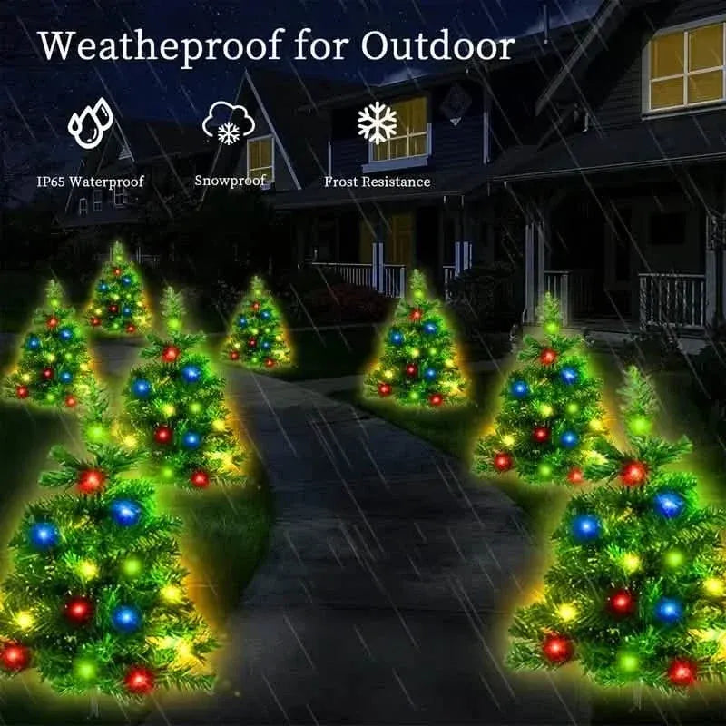 2-in-1 Solar Christmas Tree Lawn Light - A-1 Thread Vault
