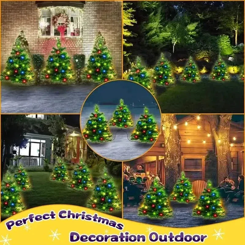 2-in-1 Solar Christmas Tree Lawn Light - A-1 Thread Vault