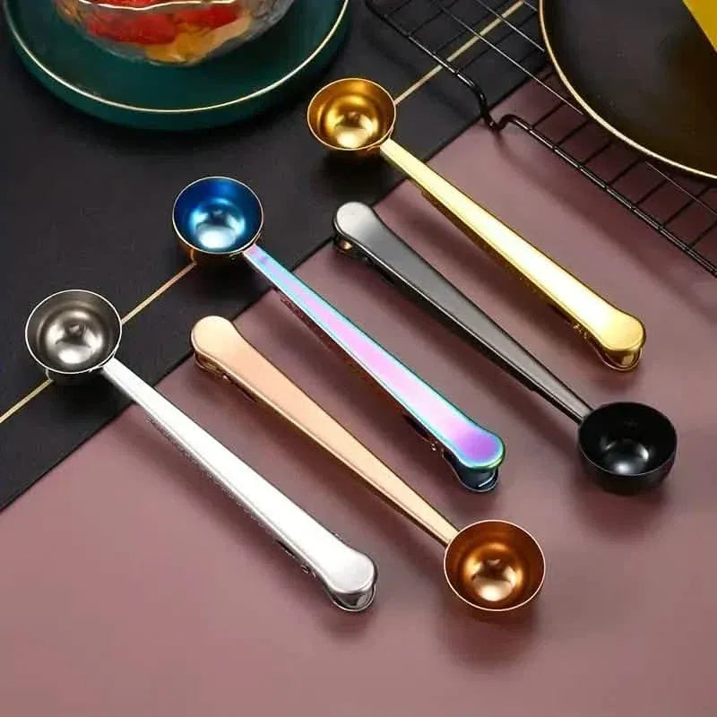 2-in-1 Stainless Steel Coffee Spoon and Sealing Clip - A-1 Thread Vault
