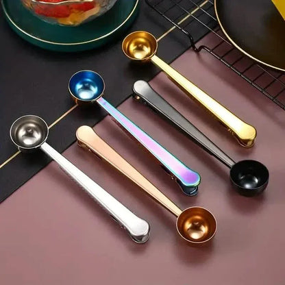 2-in-1 Stainless Steel Coffee Spoon and Sealing Clip - A-1 Thread Vault