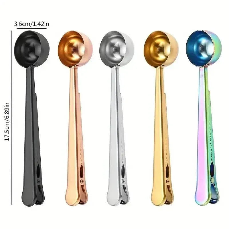 2-in-1 Stainless Steel Coffee Spoon and Sealing Clip - A-1 Thread Vault