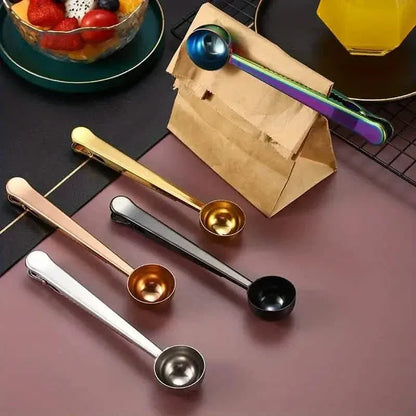 2-in-1 Stainless Steel Coffee Spoon and Sealing Clip - A-1 Thread Vault