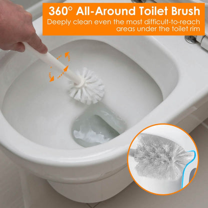2-in-1 Toilet Plunger and Brush Combo Set with Ventilated Holder - A-1 Thread Vault