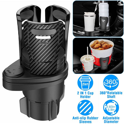 2-in-1 Universal Car Cup Mount Holder with Adjustable Base - A-1 Thread Vault