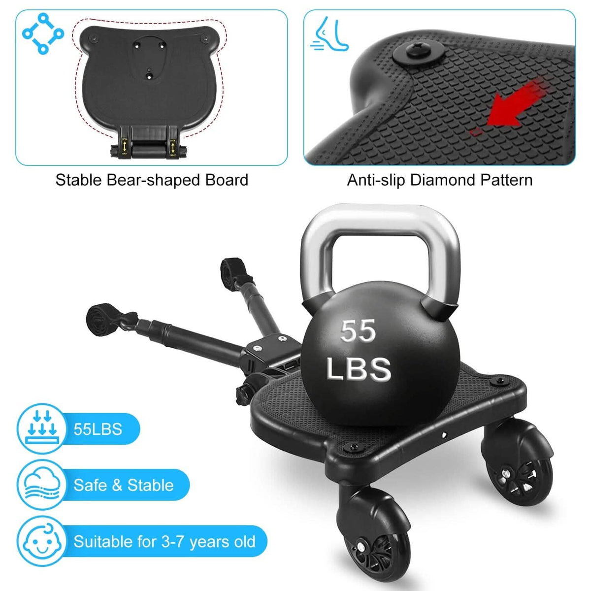 2-in-1 Universal Stroller Board - A-1 Thread Vault