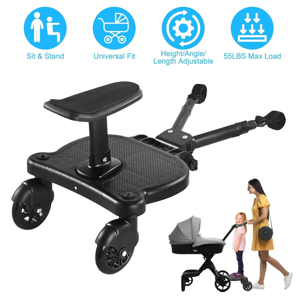 2-in-1 Universal Stroller Board - A-1 Thread Vault