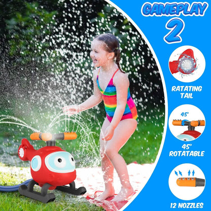 2-in-1 Water Sprinkler Baseball Helicopter Toy - A-1 Thread Vault