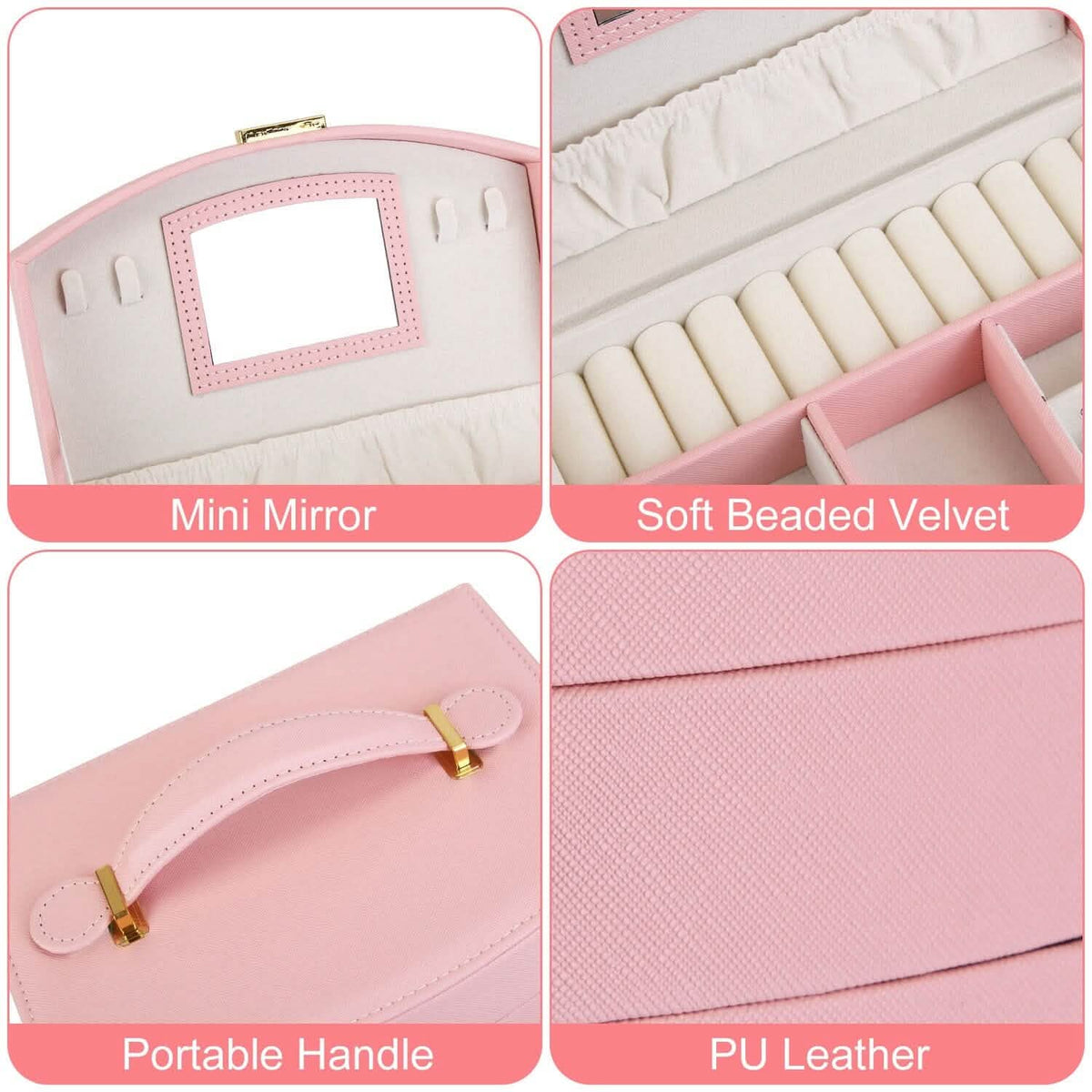 2-Layer Lockable Leather Jewelry Box - A-1 Thread Vault
