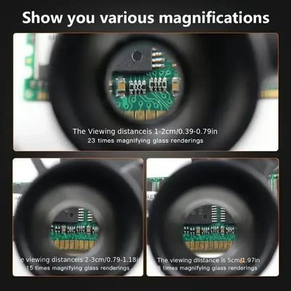 2-LED Head-Mounted Magnifier Glasses – 8x/15x/23x with Repair Light - A-1 Thread Vault