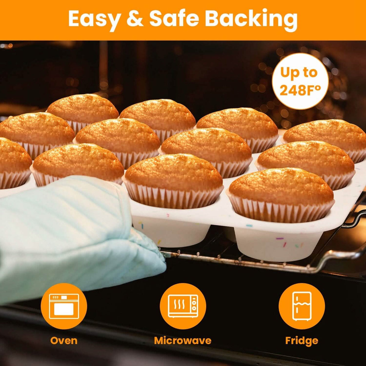 2-Pack: 12 Cups Silicone Muffin Nonstick Pans - A-1 Thread Vault