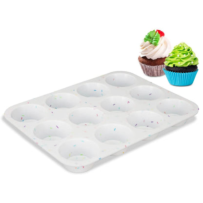 2-Pack: 12 Cups Silicone Muffin Nonstick Pans - A-1 Thread Vault