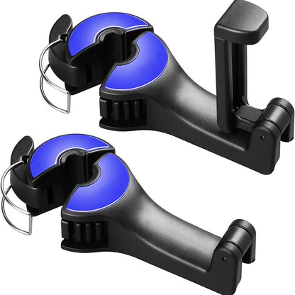 2-Pack: 2-in-1 Car Seat Hooks for Purses and Bags with Phone Holder - A-1 Thread Vault