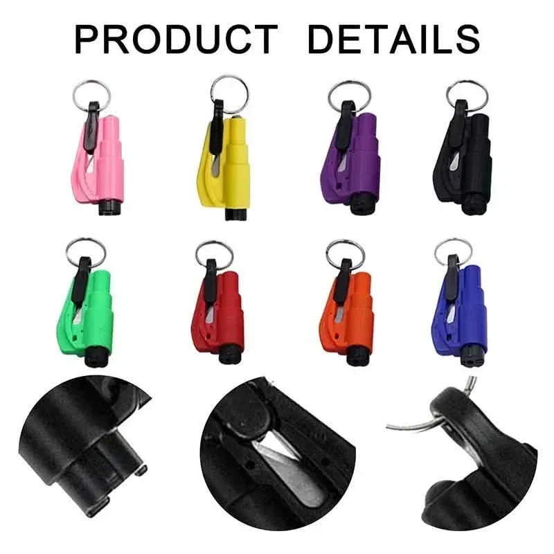 2-Pack: 2-in-1 Emergency Car Escape Tool: Safety Belt Cutter, Metal Safety Hammer & Window Breaker - A-1 Thread Vault