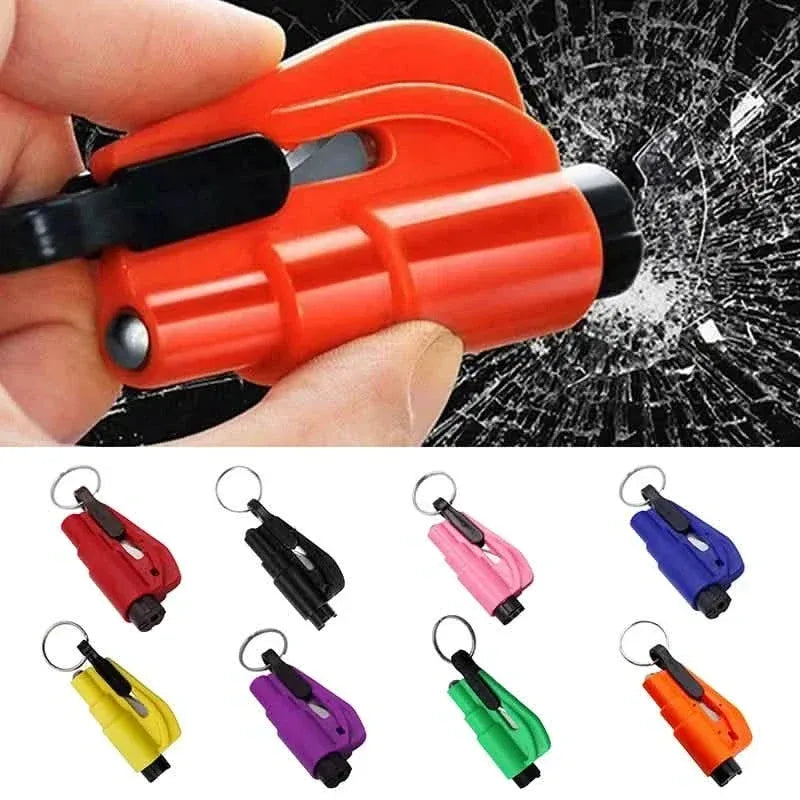 2-Pack: 2-in-1 Emergency Car Escape Tool: Safety Belt Cutter, Metal Safety Hammer & Window Breaker - A-1 Thread Vault