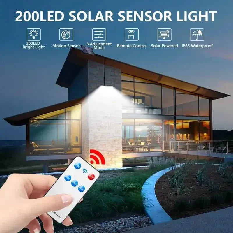 2-Pack: 200-LED/3Modes Upgraded Split Solar Motion Sensor Light Outdoor with Remote - A-1 Thread Vault