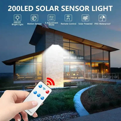 2-Pack: 200-LED/3Modes Upgraded Split Solar Motion Sensor Light Outdoor with Remote - A-1 Thread Vault
