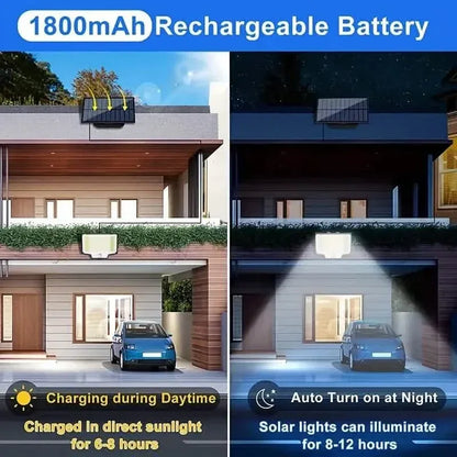 2-Pack: 200-LED/3Modes Upgraded Split Solar Motion Sensor Light Outdoor with Remote - A-1 Thread Vault