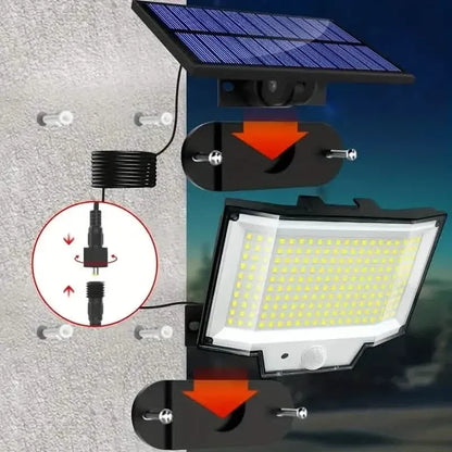 2-Pack: 200-LED/3Modes Upgraded Split Solar Motion Sensor Light Outdoor with Remote - A-1 Thread Vault