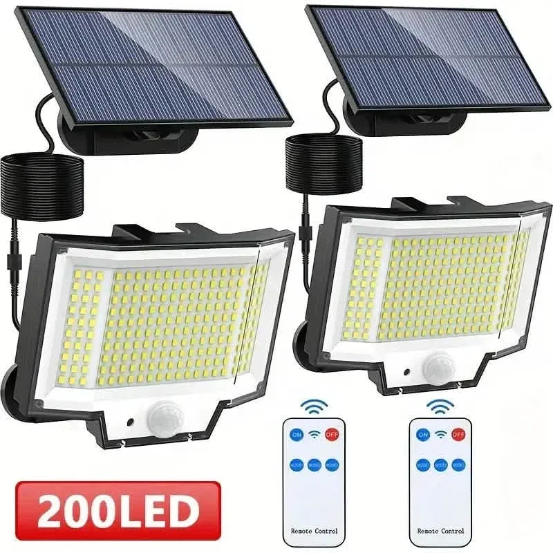 2-Pack: 200-LED/3Modes Upgraded Split Solar Motion Sensor Light Outdoor with Remote - A-1 Thread Vault