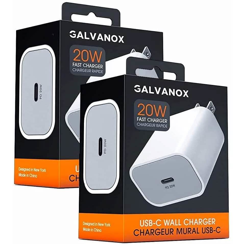 2-Pack: 20W USB-C Wall Charger Plug - Designed for Fast Charging - A-1 Thread Vault